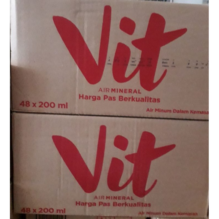 Jual Vit Gelas 200 Ml 1 Dus Isi 48 Pcs Air Mineral Air Minum Dalam Kemasan Indonesiashopee 0316