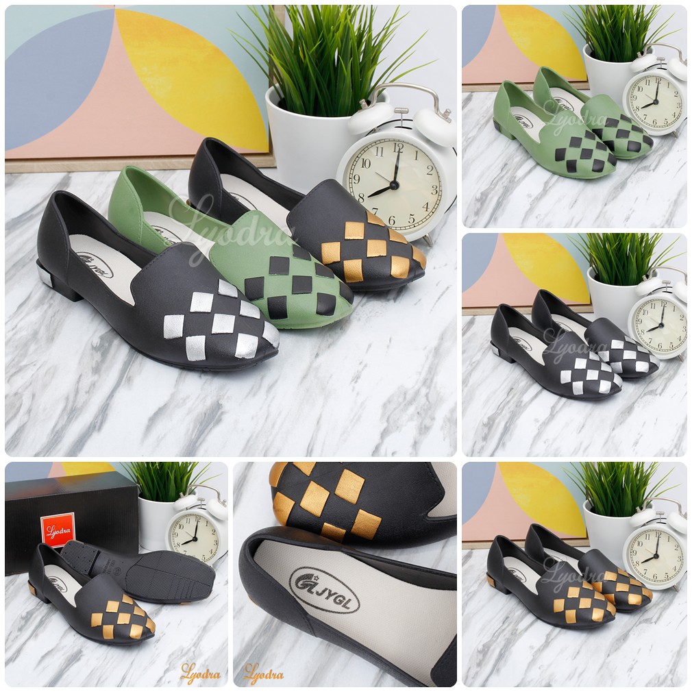 Yodra Nylah Flat Jelly Shoes Import YDR217 Real Pict TANPA KOTAK SEPATU