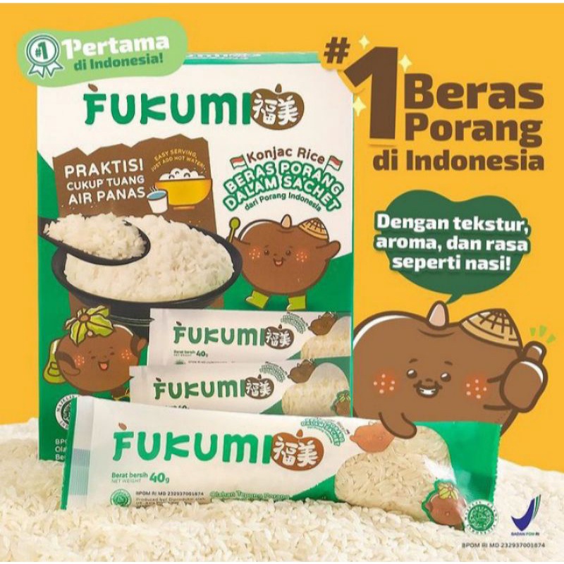 

Fukumi beras porang indonesia, siratakki konjac rice, Beras Diet, Pengganti Nasi