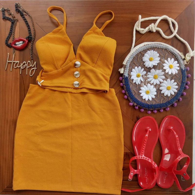 SETELAN ROK MINI SEXY TANKTOP WANITA BKK