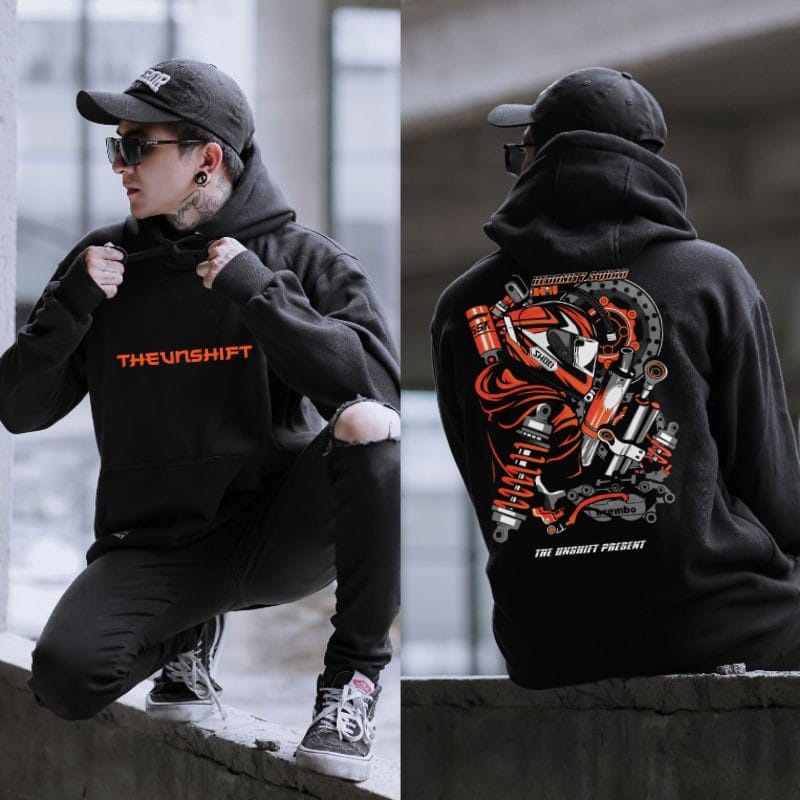 Sweater Pria Distro Japan Crewneck Hitam Sablon Suiter Cowok Jumbo Switer Krunek Oversize Bigsize