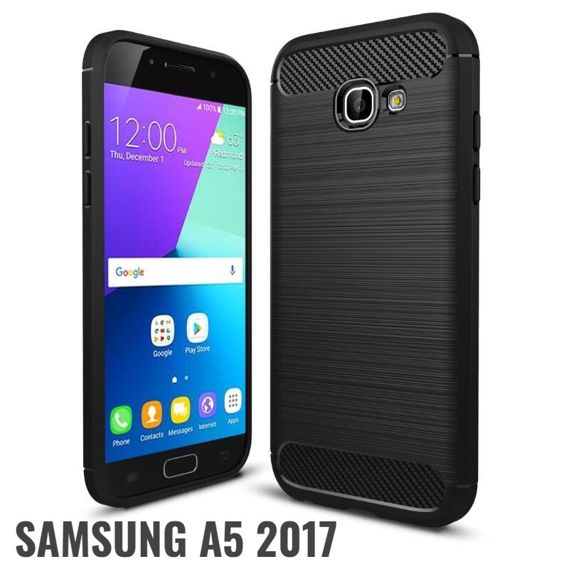 Case Slim Fit Carbon Samsung A5 2016 2017 A9 2018 A520 A510 A920 A7 2018 Softshell Fiber Multi Carbon Anti Melar