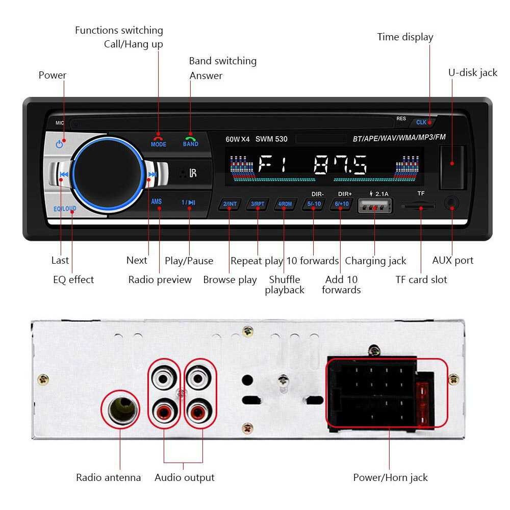 Tape Audio Mobil Bluetooth Murah Car MP3 Player Pemutar Lagu Bluetoth Handphone