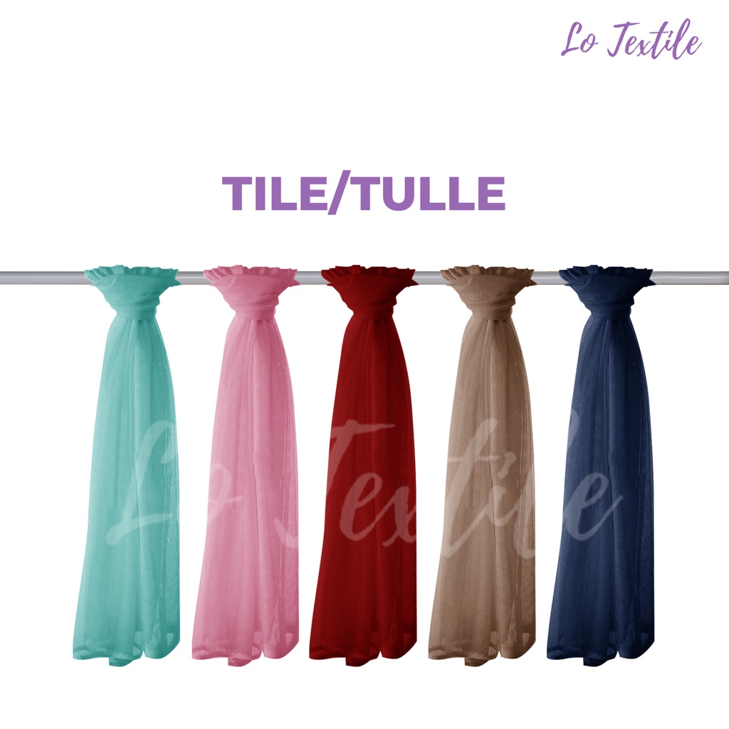 Kain Tile Polos / Tulle Polos 0.5 Meter Soft Tulle