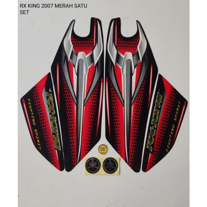 STRIPING RX KING 2007 MERAH SATU SET EMBLEM