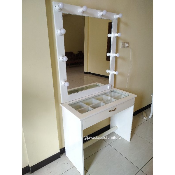 meja rias lampu cermin dinding tempel / tolet minimalis / meja rias gantung / meja rias minimalis murah / meja rias minimalis gantung-3