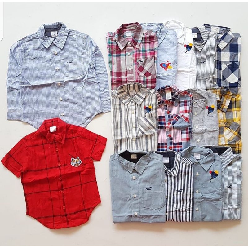 kemeja anak merk bee&bae ukur 3m-10 tahun