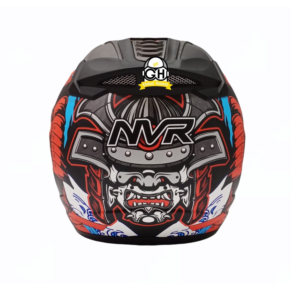 HELM NVR R-26 SAMURAI BLACK DOFF HALF FACE SINGLE VISOR HELM MURAH SNI HELM DEWASA DJMARU GALAXY R6 R1