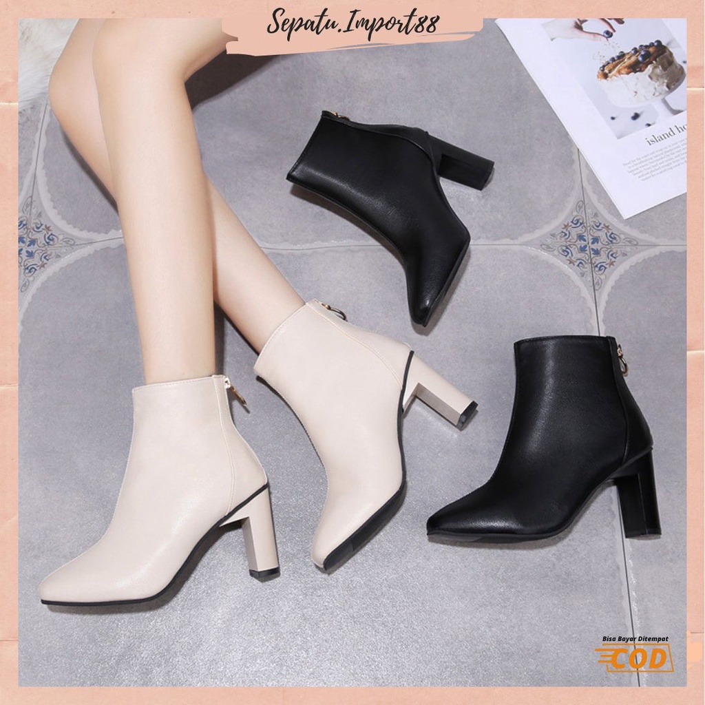 Sepatu Import Sepatu Boots Wanita Flat Korea Import Premium Quality SP-563