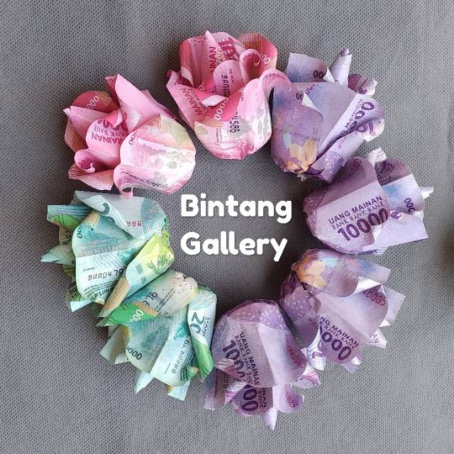 Origami bunga mawar jumbo / bunga mawar bahan mahar