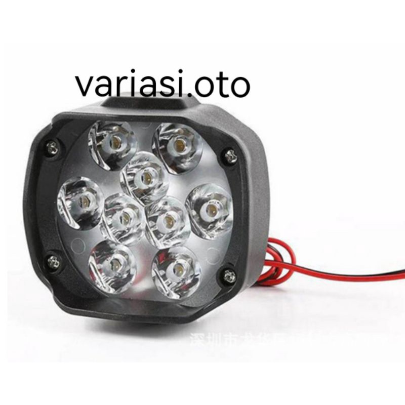 Lampu Tembak Sorot LED Motor 12 Volt Work Light Cree 9 Mata / 9 LED