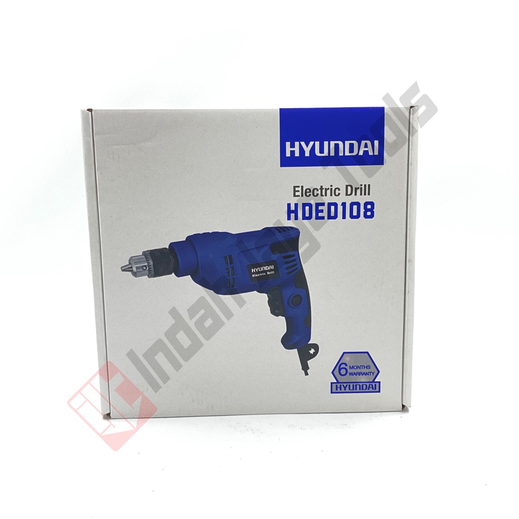 HYUNDAI HDED108 Mesin Bor Besi Kayu 10 mm - Electric Drill