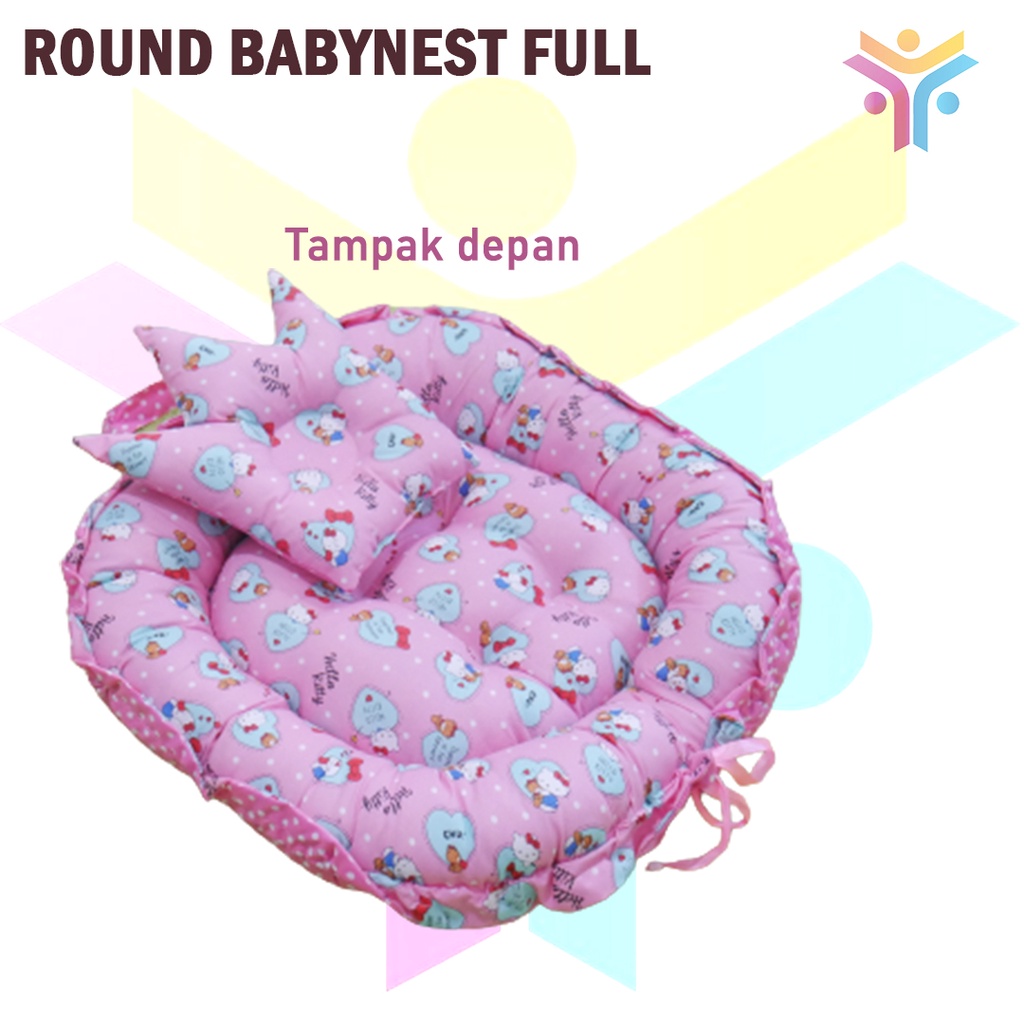 7 || READY Round babynest full beddingset circle baby nest bulat kado lahiran murah terbaik