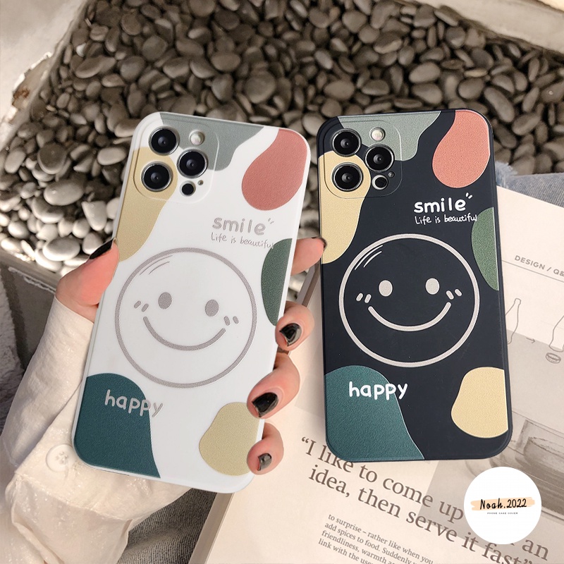 Soft Case TPU Motif Smiley Face Untuk Samsung A50 A20S A03S A72 A71 A53 A52 A52S A50S A30S A21S A33 A32 A22 A51 A10S A22 A13 A12 M22 M11 M32