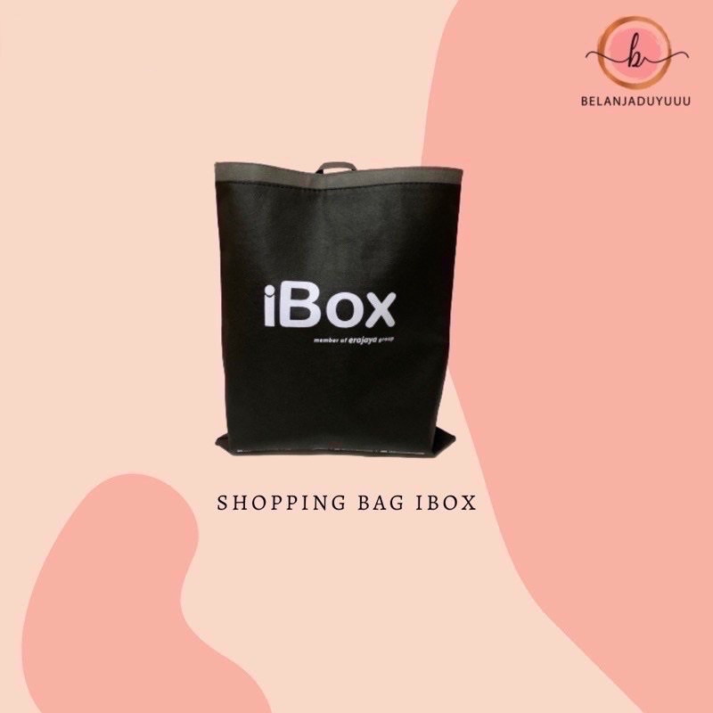 Shopping Bag iBox Tote Bag Pembungkus Kado Muat Box