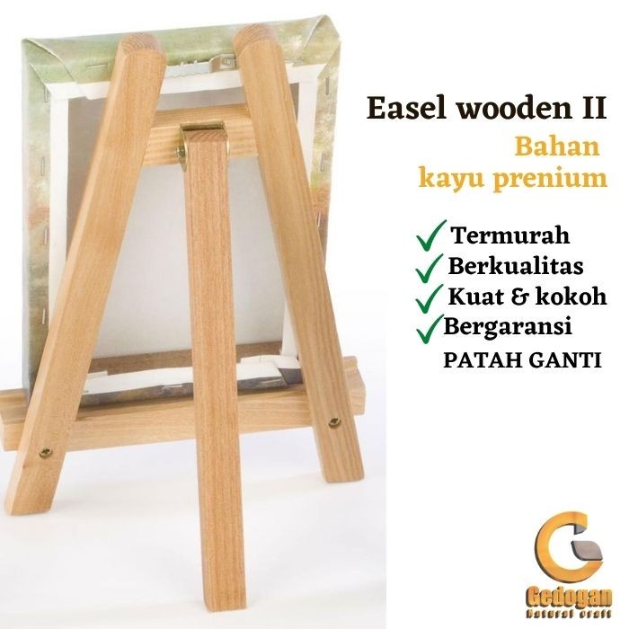 

Produk Terbaru Wooden Easel Stand Kayu Tripod Kayu Photo Stand Lukis - Ii