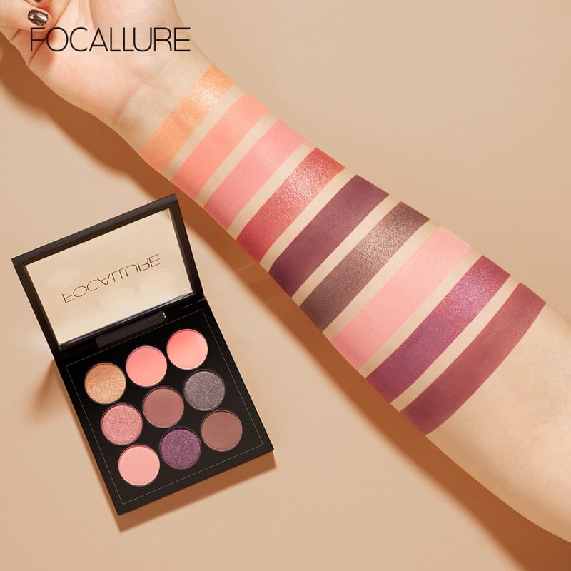 FOCALLURE 9 Warna - NINE COLOR Eyeshadow palette mata kosmetik - (FA36)