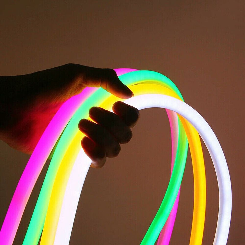 Lampu Strip Neon LED Flexible Bahan Silikon Anti Air Ukuran 6x12mm Untuk Dekorasi Natal