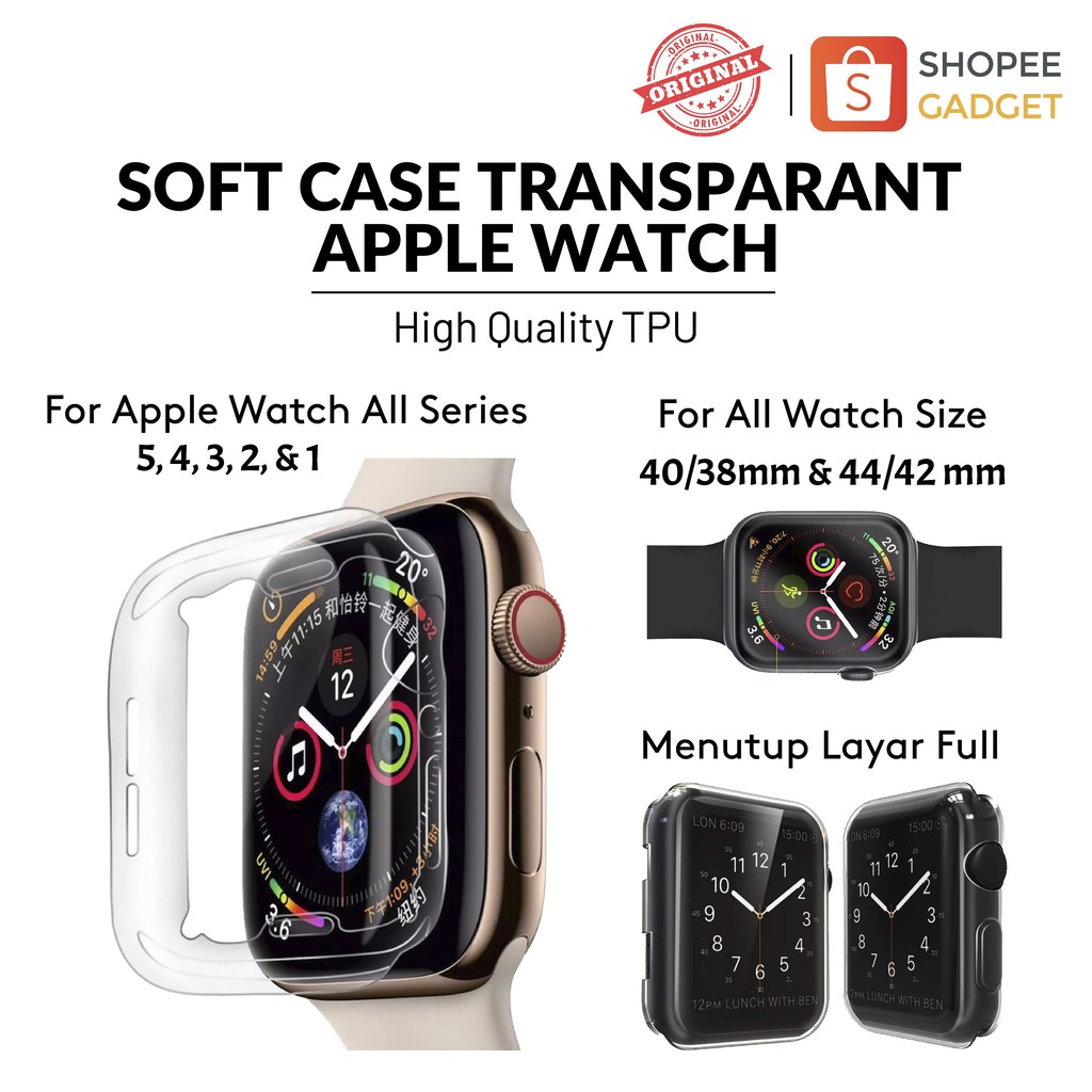 Soft Case Watch 1 2 3 4 5 44mm 42mm 40mm 38mm Protective Bening Screen Protector IwoSmartwatch