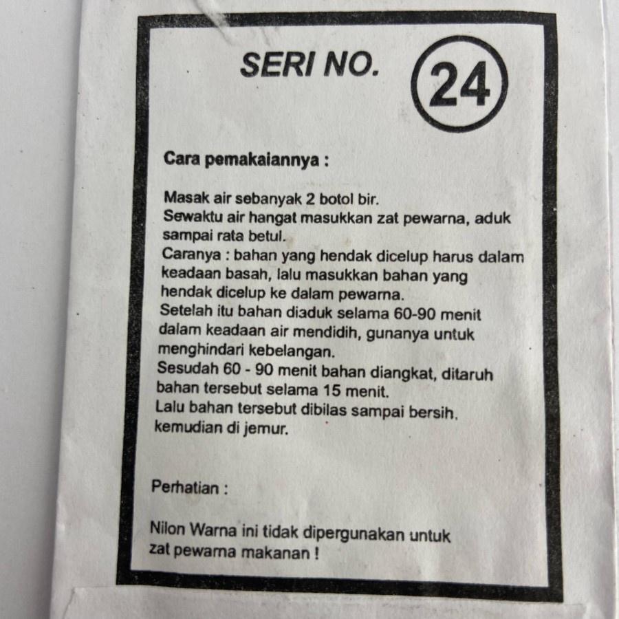Wenter NILON UNGU TERONG 4 Pewarna Kain Pakaian Textil Permanen Jeans Silk Tie Dye Prakarya Kerajinan Craft Crafting Art Seni Kesenian Kertakes Homestuff Peralatan Perlengkapan Paint Painting Air Water Cet DIY Pewarna Colour Color Grosir Prakarya Malang