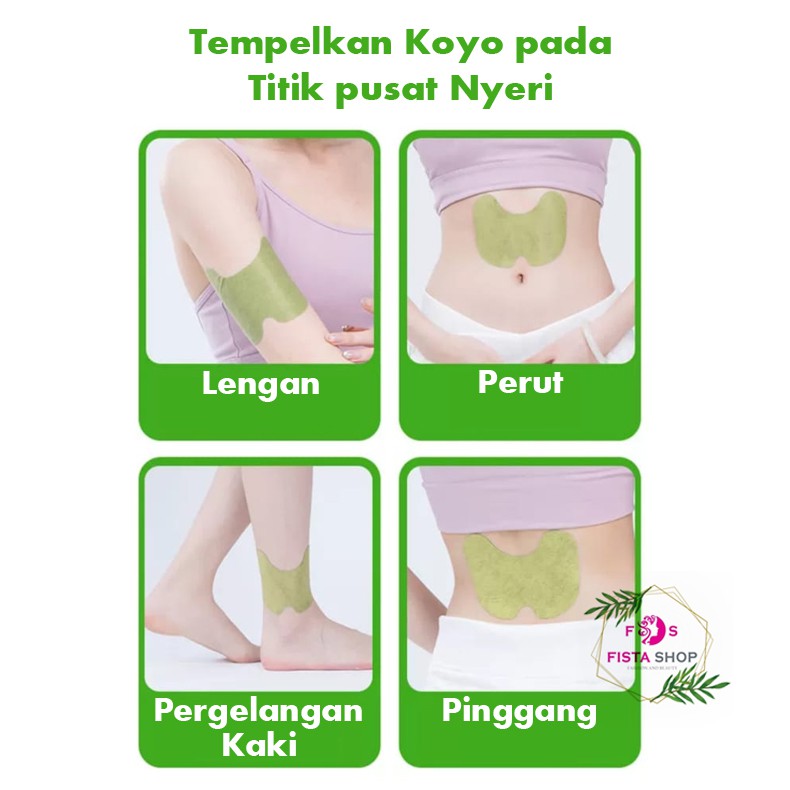 Koyo hijau herbal 12pcs lutut zhenwanai sumifun salah bantal pegal linu nyeri sendi FISTASHOP