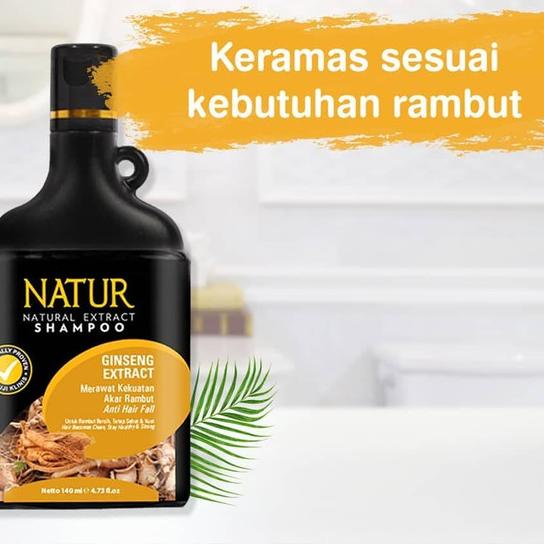 ❋ Natur Shampo Shampoo Ginseng 270 ml Rambut Kuat Anti Rontok ♥