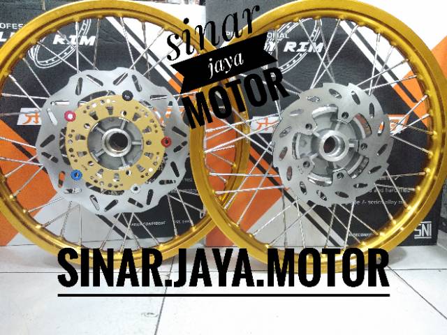 Velg TK paketan ninja r ninja rr ring 17 sepaket  plus cakram depan belakang breket cakram