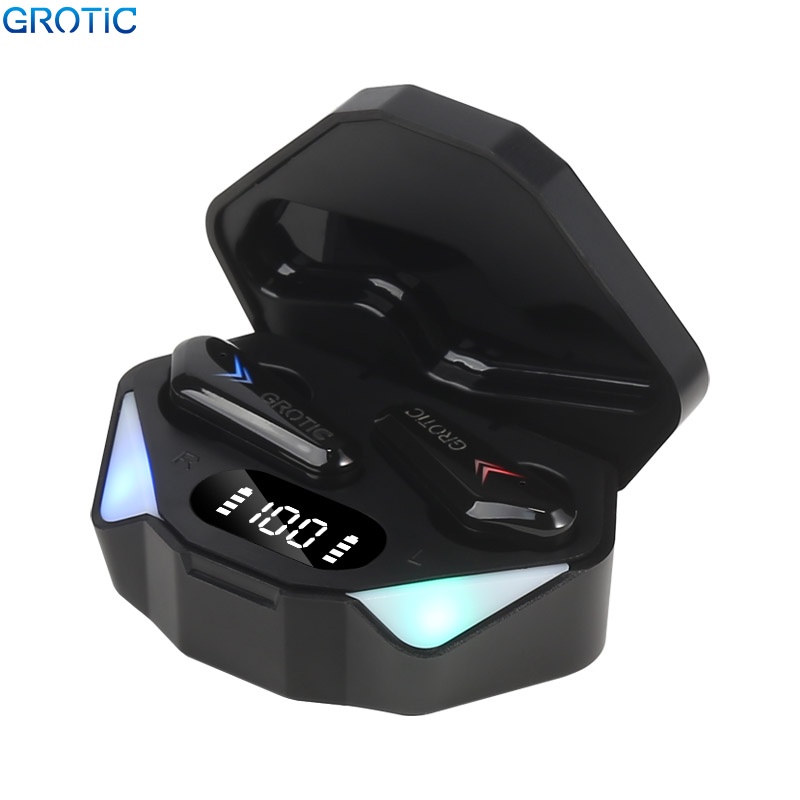 GROTIC Earphone Headset Bluetooth Wireless TWS Gaming Music Mode Earbuds X15
