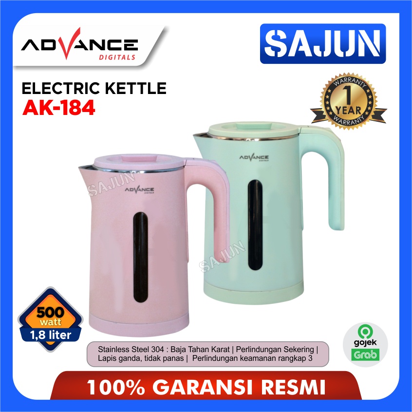 Advance AK-184 Electric Kettle 1,8 Liter Teko Listrik AK184