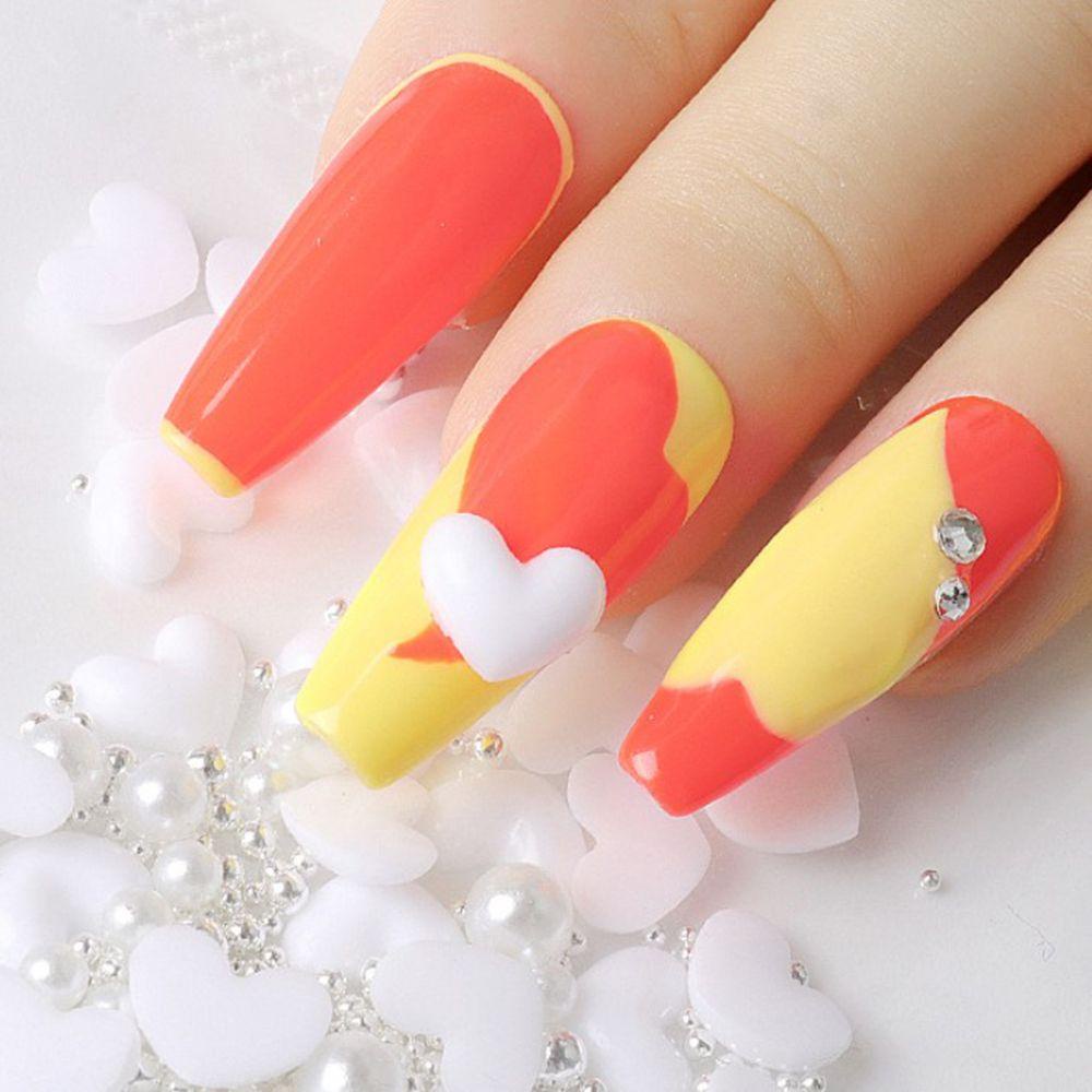 Mxbeauty Love Nail Art Perhiasan Gaya Jepang Love Fashion Bola Baja DIY Hiasan Kuku