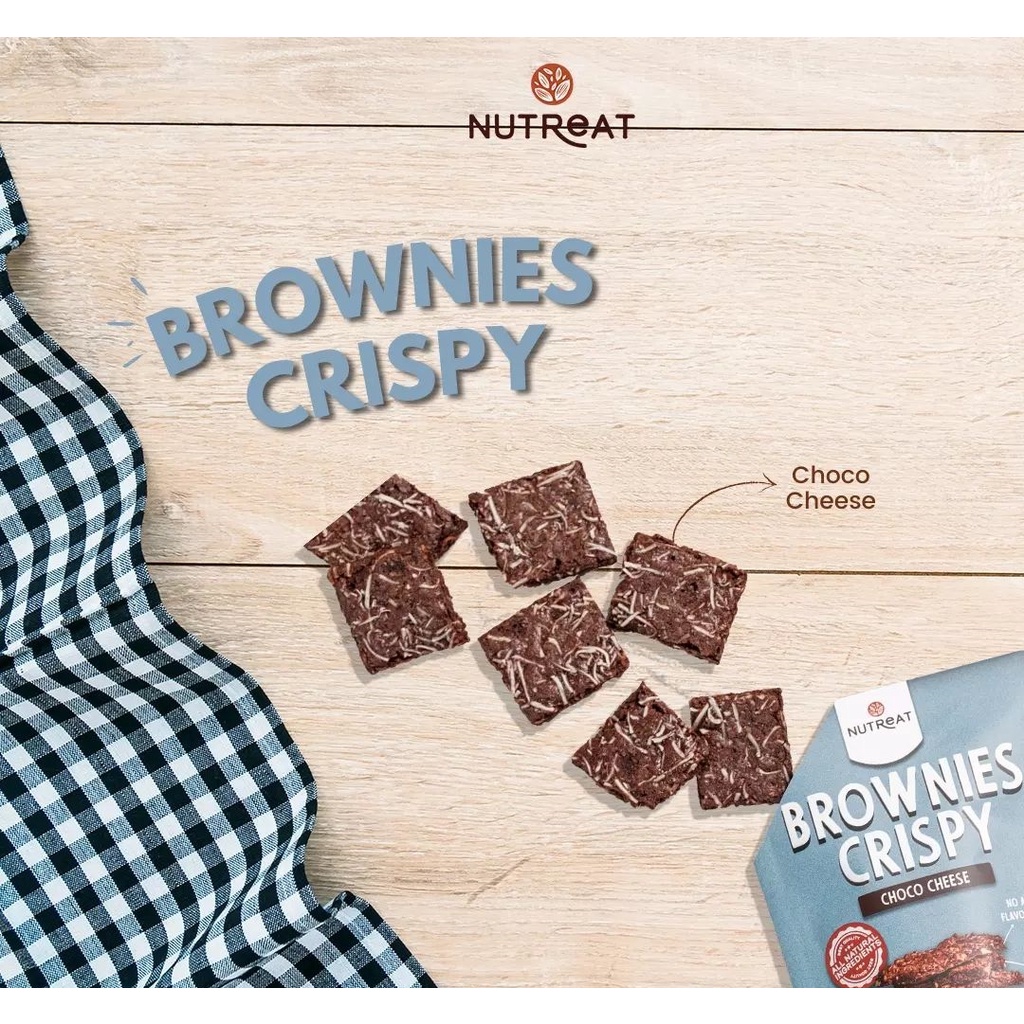 NUTREAT BROWNIES CRISPY HEALTHY SNACK 35GR | CHOCO ALMOND CHEESE