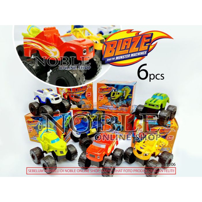 6Pc Blaze And Monster Machines Cars Toys Figure/Vehicle/Mobil-Vb106 - 963Ec3 - Original Asli