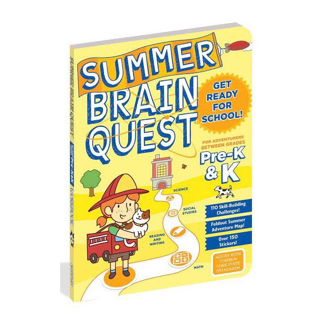 Summer Brain Quest Pre K & K Workbook Spt Evan Moor Smart Start Gakken