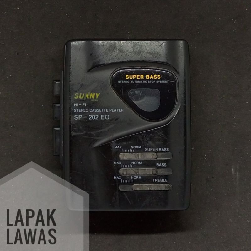 Walkman Sunny SP-202 EQ Hi-Fi Stereo Cassette Player | Fungsi Normal Siap Pakai | Pemutar Kaset Pita