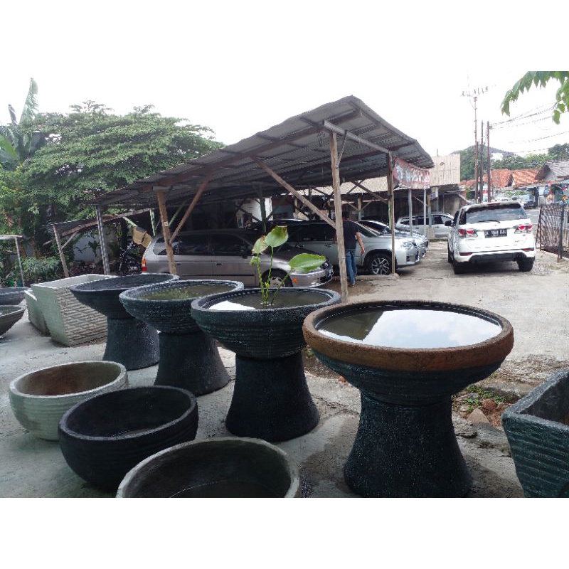 Pot teratai minimalis/air mancur teratai