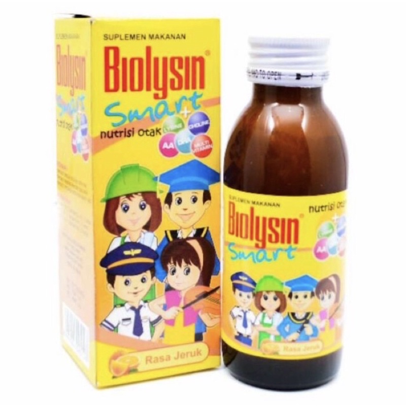 Biolysin smart 100 ml jeruk ( multivitamin kecerdasan anak )