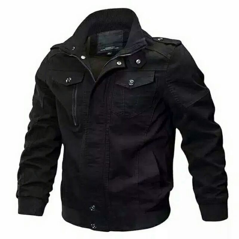 (COD) Jaket Bomber Sensor Classic Kanvas Tersedia 6 Warna