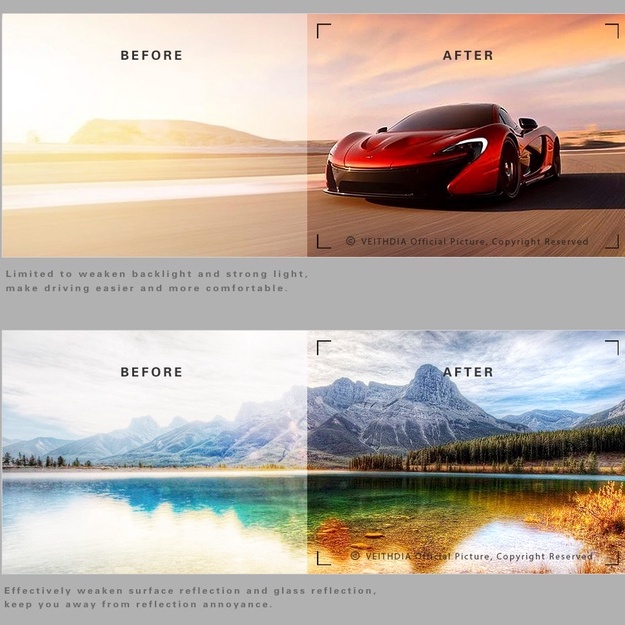 Veithdia ORI Kacamata Pria Model Aviator / Pilot / Penerbang Lensa UV Polarized VEITHDIA Men Vintage Aluminum Magnesium Sunglasses Polarized Photochromic Lens Classic Brand Sun glasses Driving Shades For Men