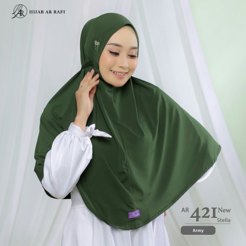 Arrafi hijab jilbab instan AR 421 new-army