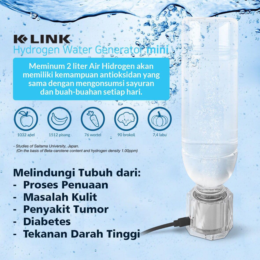 Hydrogen Water Generator Mini Original K-LINK | Shopee Indonesia