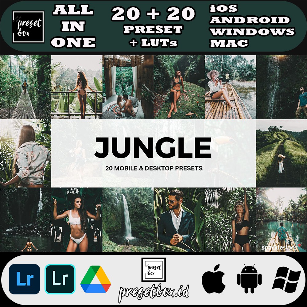 SS - 40 JUNGLE Lightroom Preset LUTs Android iOS Windows