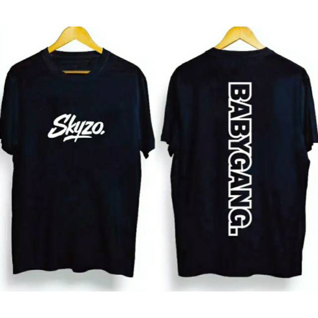 KAOS BABYGANG SKYZO BG CUSTOM TSHIRT BAJU BG SKYZO BABYGANG BABY GANG HITAM PUTIH