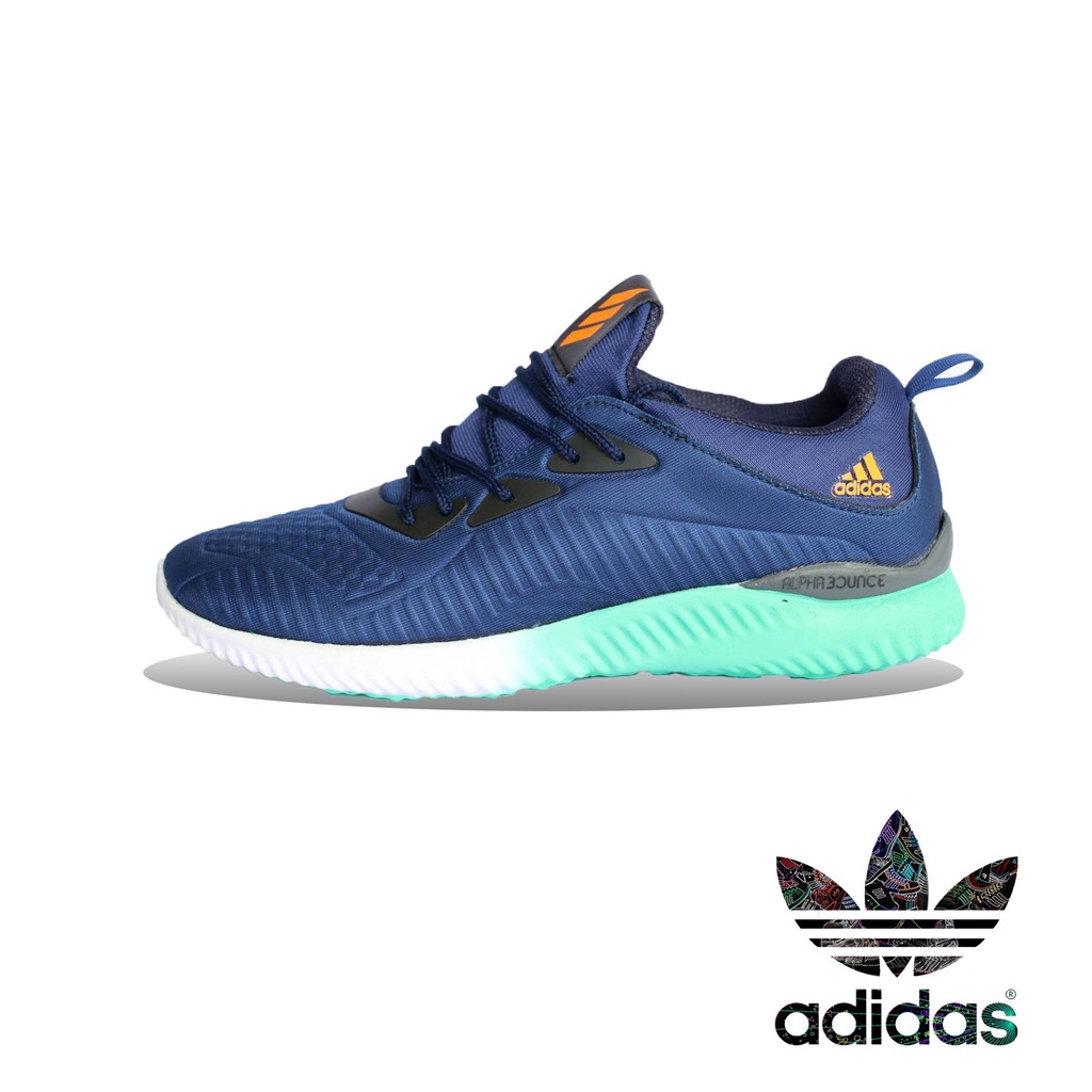 Sepatu Adidas Alphabounce Olahraga Navy Tosca Grade Original Sneakers Sport Running Kado hadiah Pria Cowok Sekolah Kerja Kuliah