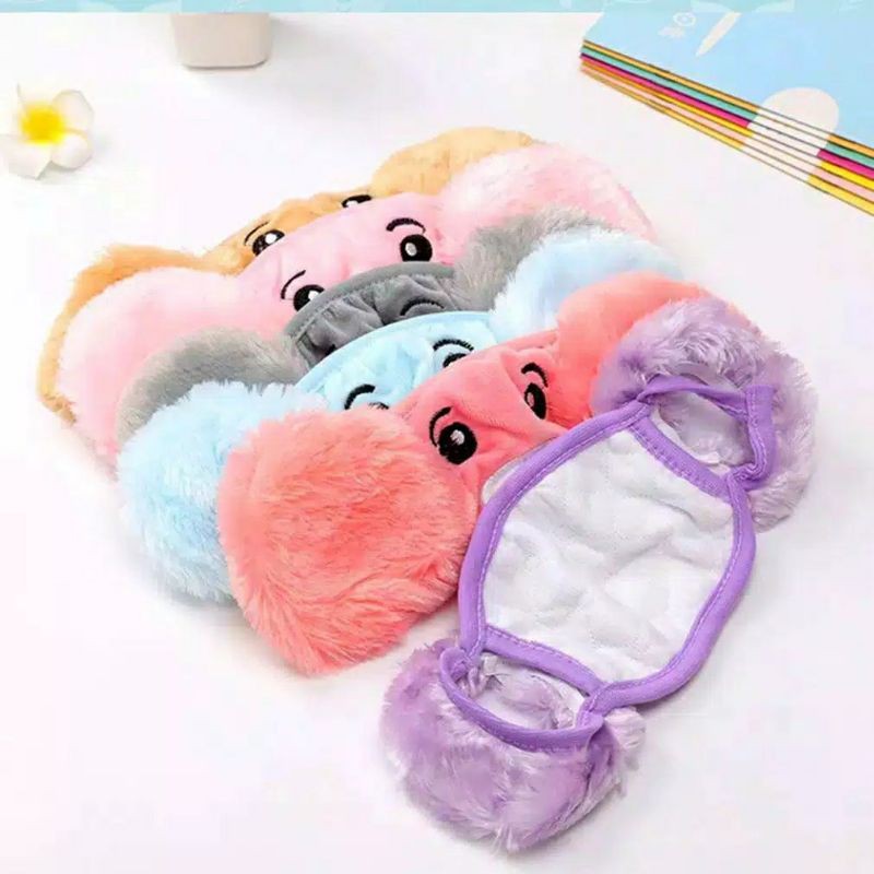 MASKER EARMUFF BULU/MASKER ANAK KARAKTER/MASKER BULU/MASKER LUCU