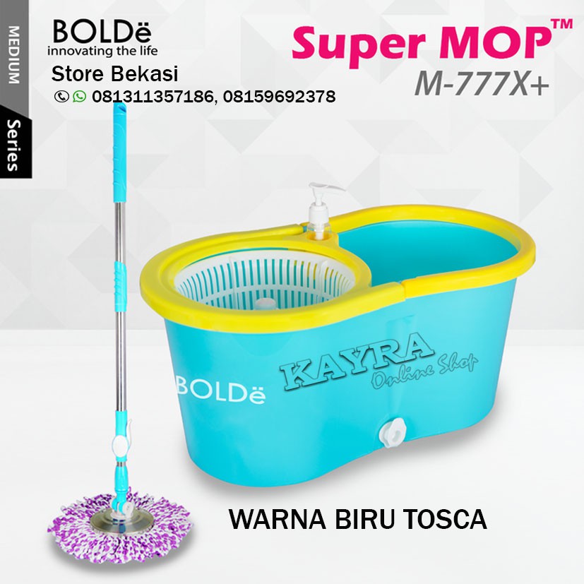 Super Mop Alat Pel Lantai Bolde M 777X Otomatis Putar