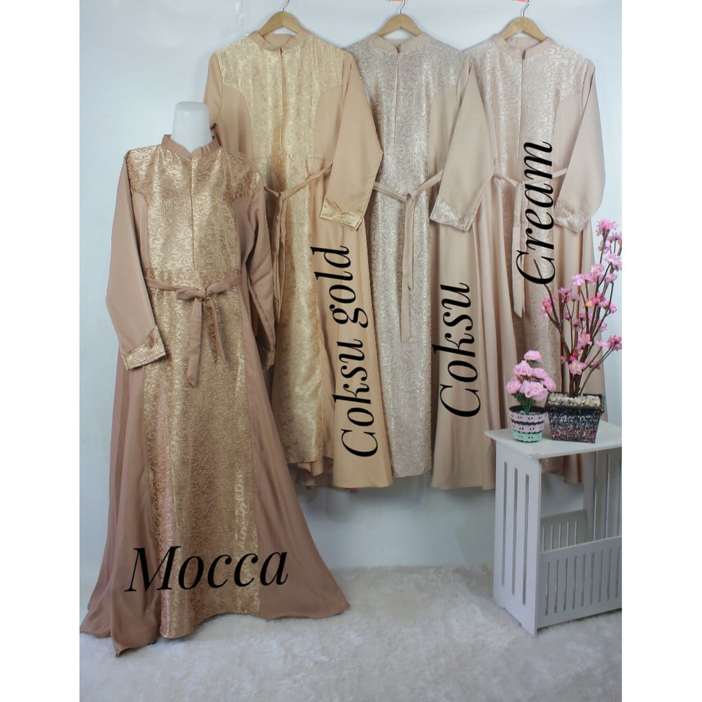 Premium Jaguar dress muslim syari gamis burkat pesta muslim wanita remaja bridesmaid burkat kebaya