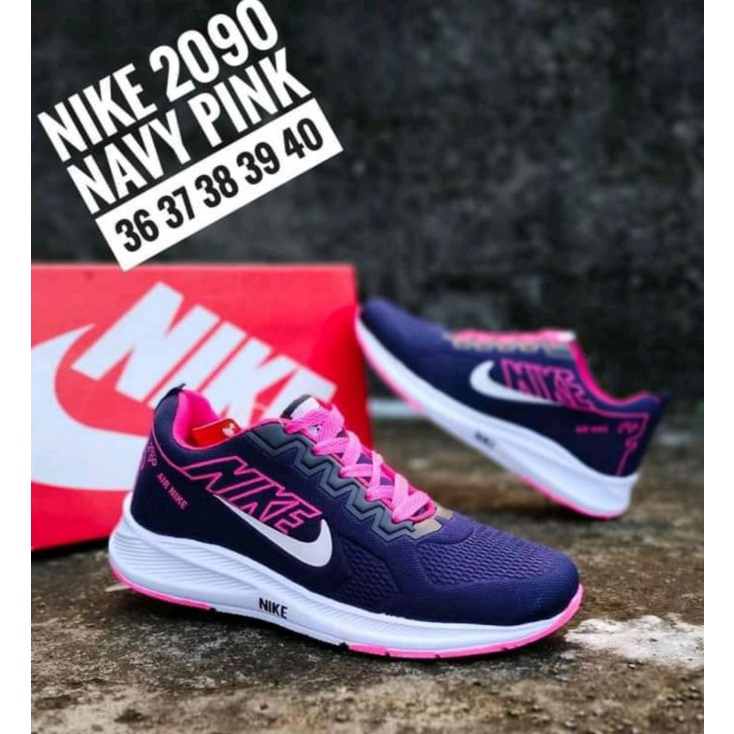 sepatu sport cewek/sepatu senam/sepatu joging-Navy Nike