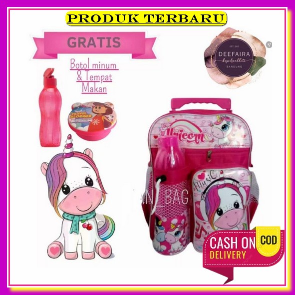 Tas Troli Anak Perempuan, Tas Trolley Anak Tas Roda Anak Sd Tk Ta Rp793 Tas Trolley Anak Sekolah Tk 