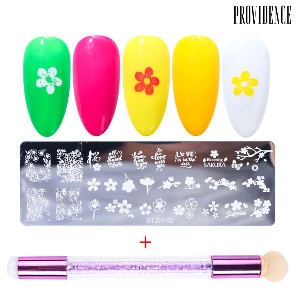 Providence 1Set Nail Stamping Plate Exquisite Pattern Shiny Effect DIY Nail Transfer Print Template for Makeup