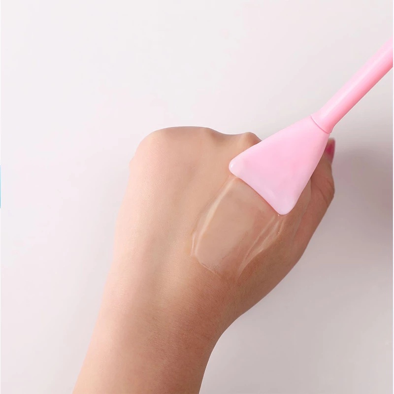 Masker Dua Kepala Wajah Fleksibel Mudah Dibersihkan Aplikator Brush Masker Lumpur Silikon Multifungsi Brush Kosmetik Brush Kosmetik Facial Lembut